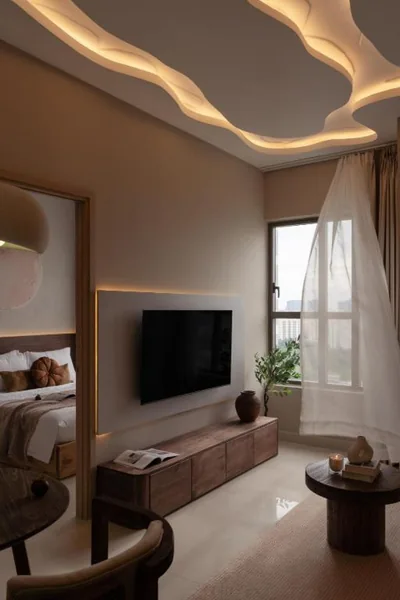 Appartamento con una camera da letto con vista sulla città — DingD0ng Homes - The Sun Avenue